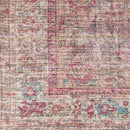 Mecca Traditional Dark Coral Washable Area Rug
