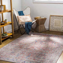 Medaryville Traditional Blush Washable Area Rug