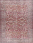 Meridian Hills Traditional Brick Washable Area Rug