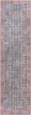 Royal Center Traditional Denim Washable Area Rug