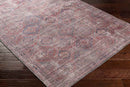 Merrillville Traditional Brick Red Washable Area Rug