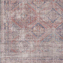 Merrillville Traditional Brick Red Washable Area Rug