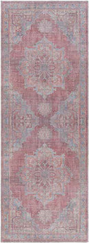 Middlebury Traditional Pale Red Washable Area Rug
