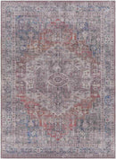 Millhousen Traditional Navy Washable Area Rug