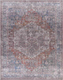 Millhousen Traditional Navy Washable Area Rug