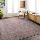 Milltown Traditional Red Washable Area Rug