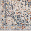 Carbon Cliff Traditional Dark Blue Area Rug
