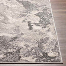 Lake in the Hills Modern Light Gray Area Rug