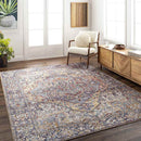 Manche Traditional Burnt Orange Area Rug