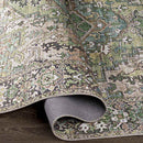 Manche Traditional Dark Green Area Rug