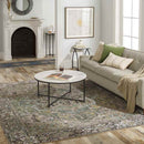 Manche Traditional Dark Green Area Rug