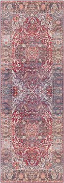 Olympia Fields Traditional Bright Red Area Rug