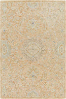 East Chicago Traditional Burnt Orange Area Rug