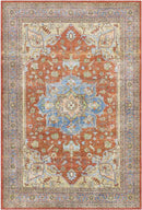 Park Ridge Traditional Burnt Orange Washable Area Rug