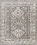 Salamonia Traditional Dark Brown Washable Area Rug