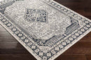 West College Traditional Light Gray Washable Area Rug