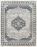West College Traditional Light Gray Washable Area Rug
