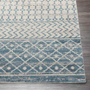 West Terre Haute Global Pale Blue Washable Area Rug