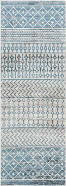West Terre Haute Global Ice Blue Washable Area Rug