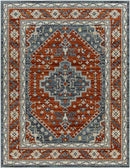 Andrews Traditional Burnt Orange Area Rug
