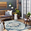 Bargersville Traditional Sky Blue Area Rug