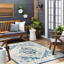 Battle Ground Traditional Teal Area Rug