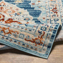 Burket Traditional Denim Area Rug