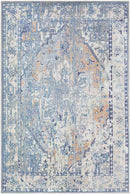Stilesville Traditional Ice Blue Washable Area Rug
