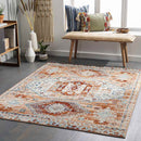 Riczi Traditional Burnt Orange Area Rug