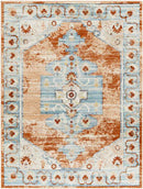 Chrisney Traditional Burnt Orange Area Rug