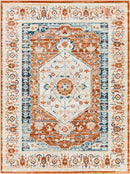 Clarks Hill Traditional Burnt Orange Area Rug