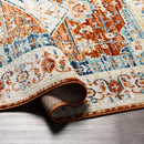 Clarks Hill Traditional Burnt Orange Area Rug