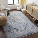 Renwick Traditional Dark Teal Area Rug