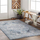 Renwick Traditional Dark Teal Area Rug