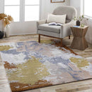 Kevil Modern Burgundy Area Rug