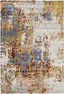 Knott Modern Burgundy Area Rug