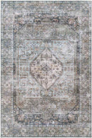 Washta Traditional Moss Washable Area Rug