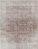 West Union Traditional Rust Washable Area Rug