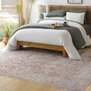 West Union Traditional Rust Washable Area Rug