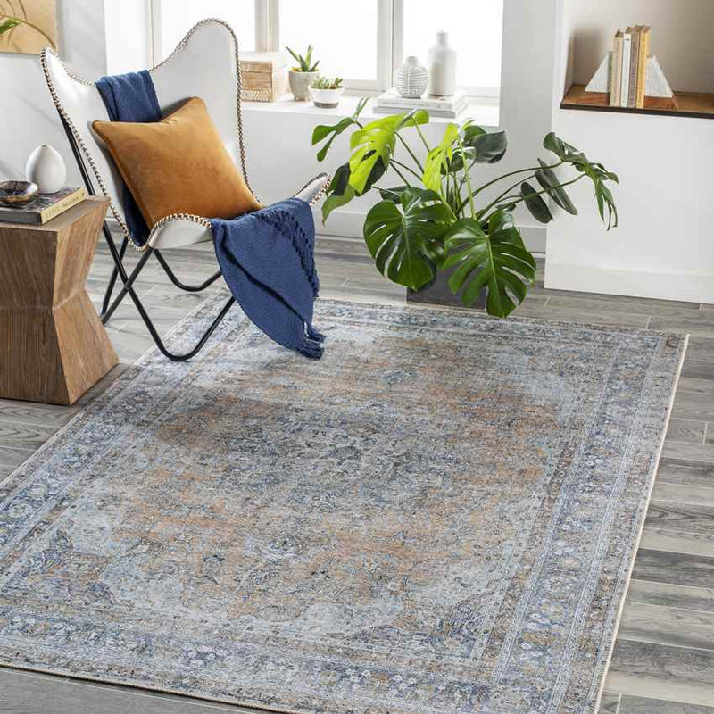 Westphalia Traditional Slate Washable Area Rug