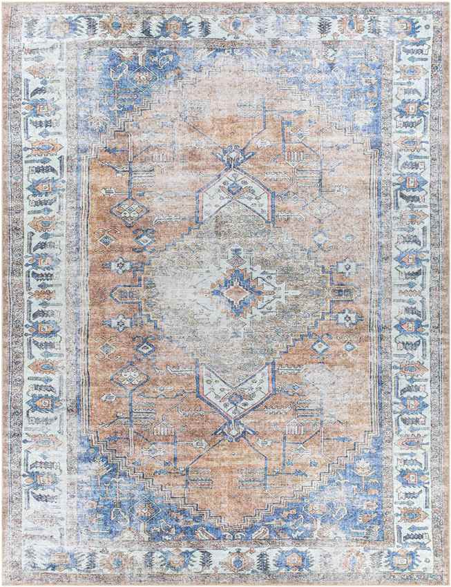 Westwood Traditional Blue Washable Area Rug