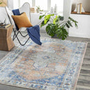 Westwood Traditional Blue Washable Area Rug
