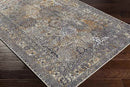 Willey Traditional Charcoal Washable Area Rug