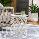 Pram White End Table