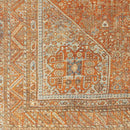 Kontea Traditional Burnt Orange Washable Area Rug