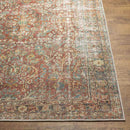 Georgios Traditional Burnt Orange Washable Area Rug