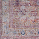 Afania Traditional Rust Washable Area Rug