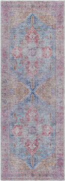Komi Traditional Dark Blue Washable Area Rug