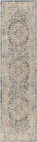 Harcourt Traditional Ice Blue Area Rug