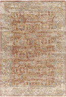 Harlan Traditional Burgundy Area Rug